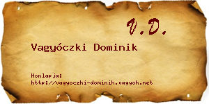 Vagyóczki Dominik névjegykártya