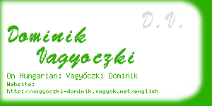 dominik vagyoczki business card